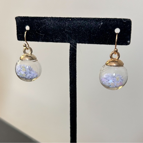 White Wishing Ball Earrings - Picture 4 of 7